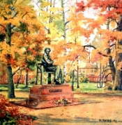 Памятник А.С. Пушкину в с. Б.Болдино. 1997г.
